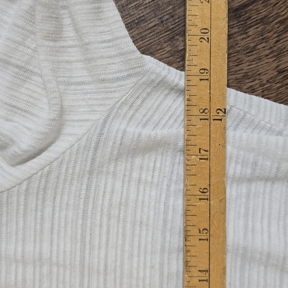 J. JILL Women's XL White Long Button Up Striped Cardigan - Picture 5 of 5